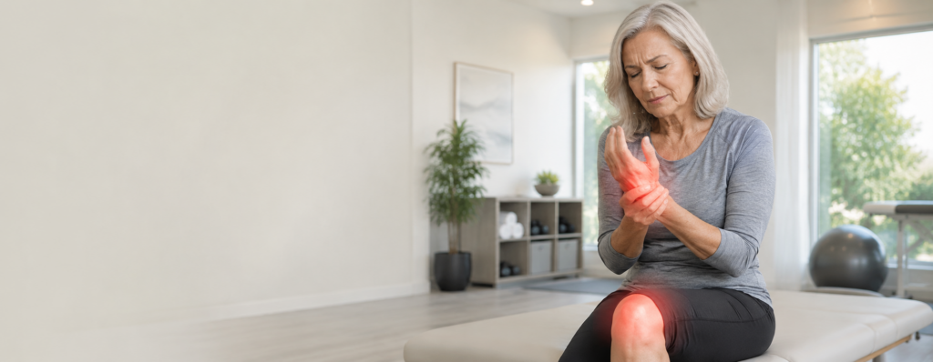 Person suffering from arthritis and joint pain while looking for pain relief in Charlotte NC