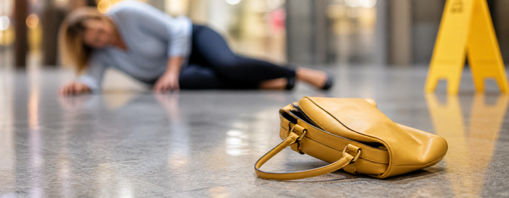Woman injured after a slip and fall accident seeking auto and personal injury care in Charlotte NC