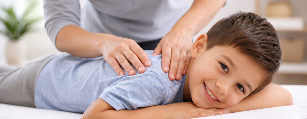 Child receiving gentle pediatric chiropractic care in Charlotte NC