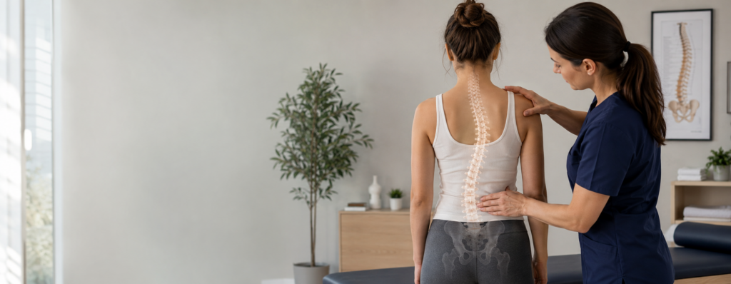 Scoliosis Treatment and Chiropractic Care in Charlotte NC Person dealing with scoliosis and spinal curvature pain looking for chiropractic help in Charlotte NC