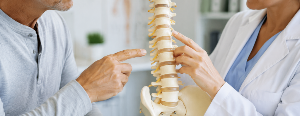 Patient receiving spinal decompression therapy in Charlotte NC