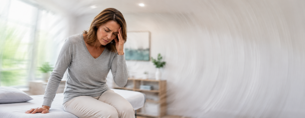 Person struggling with vertigo symptoms and seeking chiropractic care in Charlotte NC